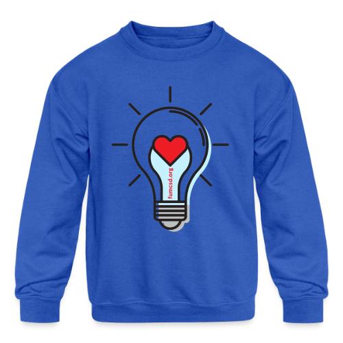 FUMCSD Heart Light Bulb - Kids' Crewneck Sweatshirt