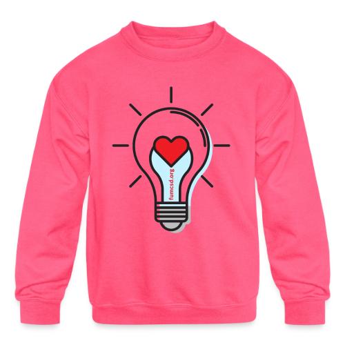 FUMCSD Heart Light Bulb - Kids' Crewneck Sweatshirt