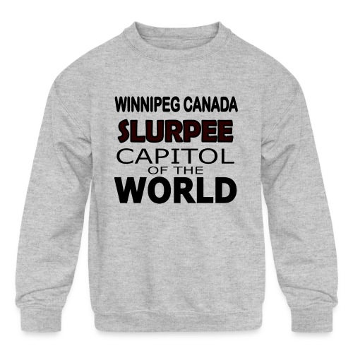 Slurpee Black - Kids' Crewneck Sweatshirt