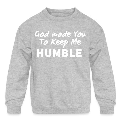 Christian humility (white) - Kids' Crewneck Sweatshirt