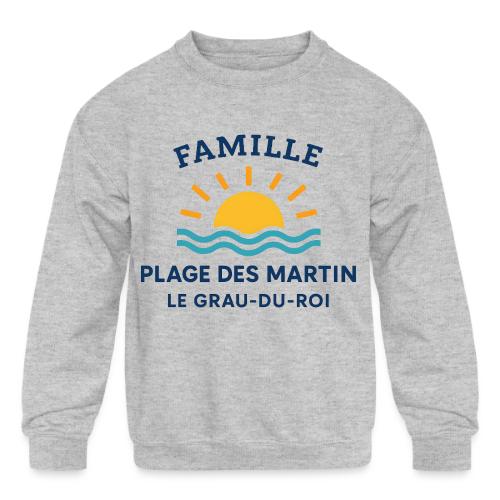 Family Beach Shirt – Plage des Martin Design - Kids' Crewneck Sweatshirt