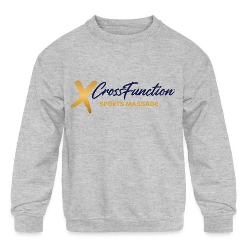XF Sports Massage- Dark Logo (Front Only) - Kids' Crewneck Sweatshirt