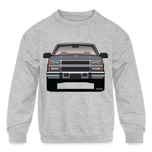 Design Icon: American Bowtie Silver Urban Truck - Kids' Crewneck Sweatshirt