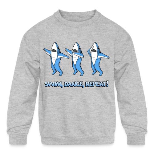 Dancing Sharks - Swim, Dance, Repeat - Kids' Crewneck Sweatshirt