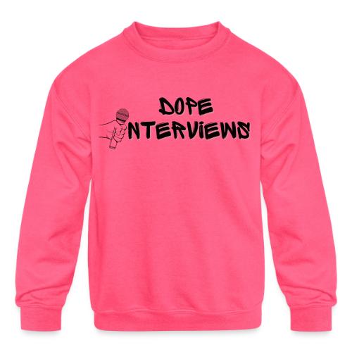 Dope Interviews alternate logo - Kids' Crewneck Sweatshirt
