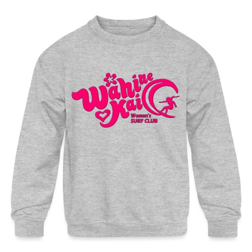 Wahine Kai Logo pink - Kids' Crewneck Sweatshirt