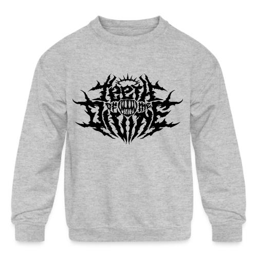 Teeth Of The Divine Logo BLACK - Kids' Crewneck Sweatshirt