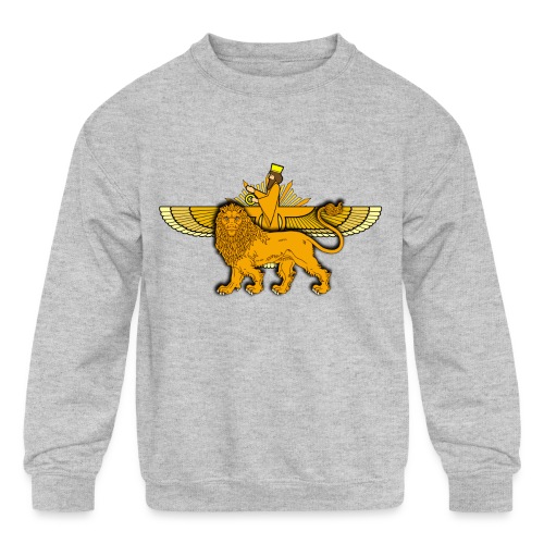 Lion Sun Faravahar - Kids' Crewneck Sweatshirt
