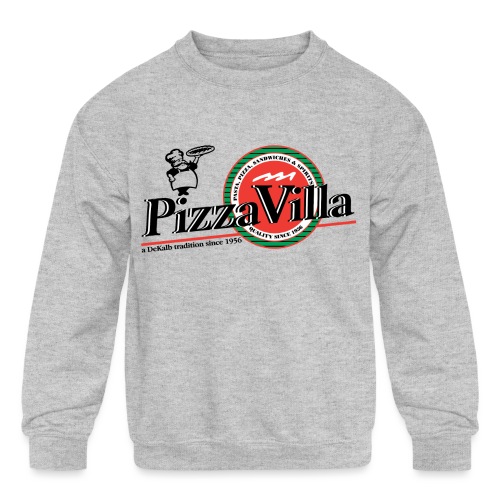 Pizza Villa logo - Kids' Crewneck Sweatshirt