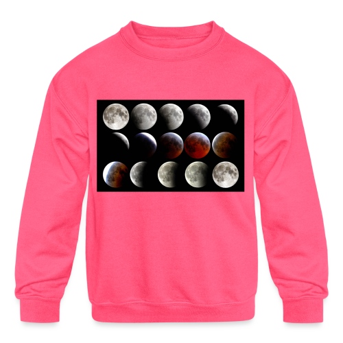 Lunar Eclipse Progression - Kids' Crewneck Sweatshirt