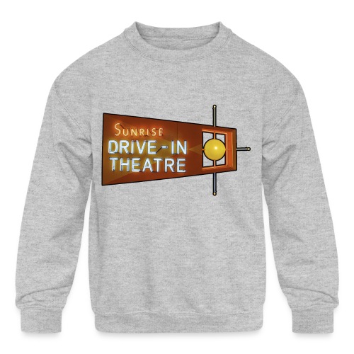 Sunrise Drive In Sign - Kids' Crewneck Sweatshirt