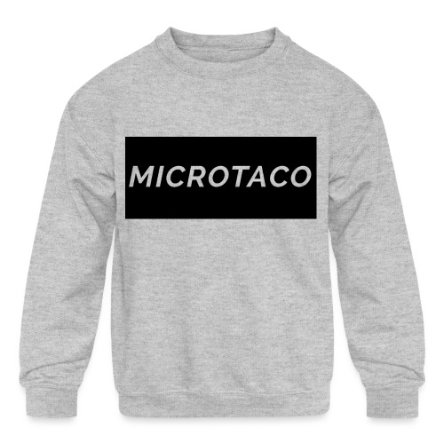 MicroTaco Text Logo - Kids' Crewneck Sweatshirt