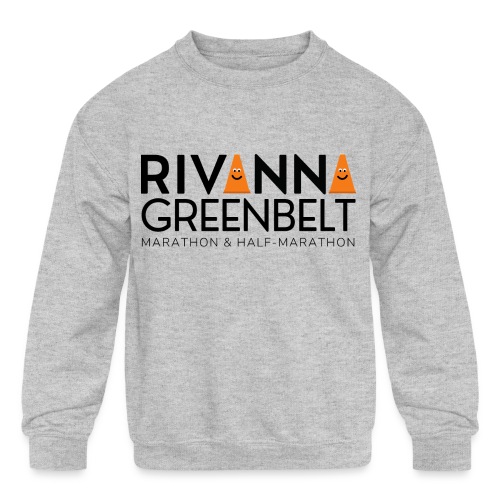 RIVANNA GREENBELT (all black text) - Kids' Crewneck Sweatshirt
