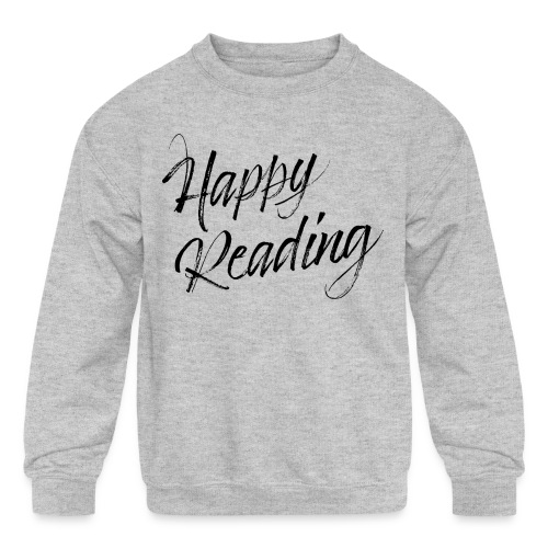 Happy Reading (black) - Kids' Crewneck Sweatshirt