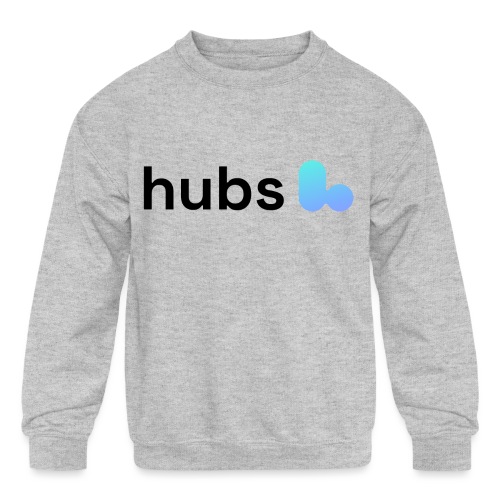 Hubs Logo on light 4000x1000 - Kids' Crewneck Sweatshirt
