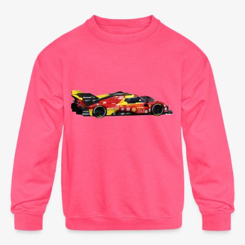 red F racecar - Kids' Crewneck Sweatshirt