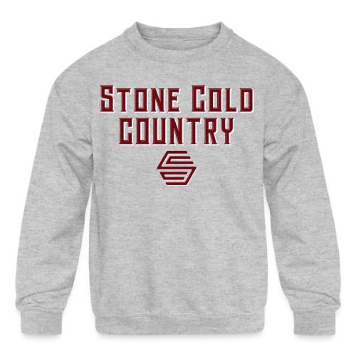 Stone Cold Country Band - Full Logo - Kids' Crewneck Sweatshirt