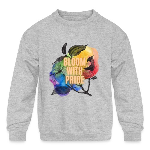 Bloom With Pride - Kids' Crewneck Sweatshirt