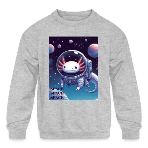 Axolotl Astronaut - Cute Axolotl Space Explorer - Kids' Crewneck Sweatshirt