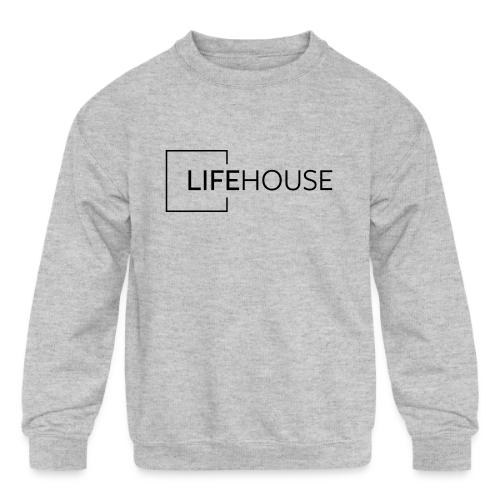 LH Logo Black - Kids' Crewneck Sweatshirt