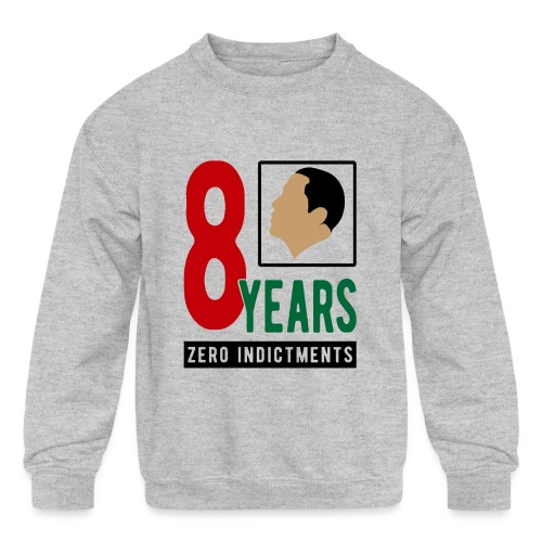 Obama Zero Indictments - Kids' Crewneck Sweatshirt