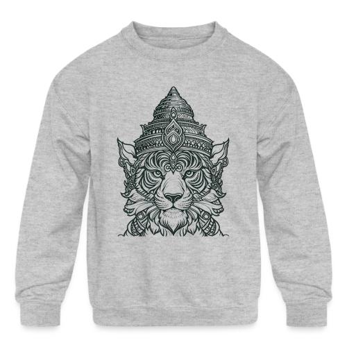 Ruesi Hnaa Suea Tiger Faced Thai Hermit God - Kids' Crewneck Sweatshirt