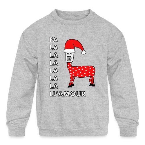 Christmas llama. - Kids' Crewneck Sweatshirt