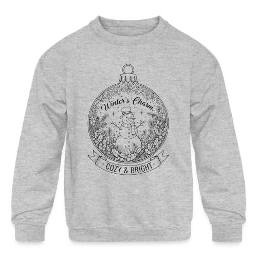 Festive Snowman T-Shirt - Kids' Crewneck Sweatshirt