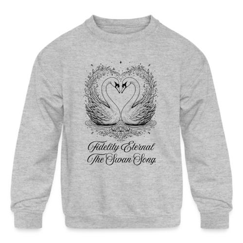 Poetic Swan T-Shirt - Kids' Crewneck Sweatshirt