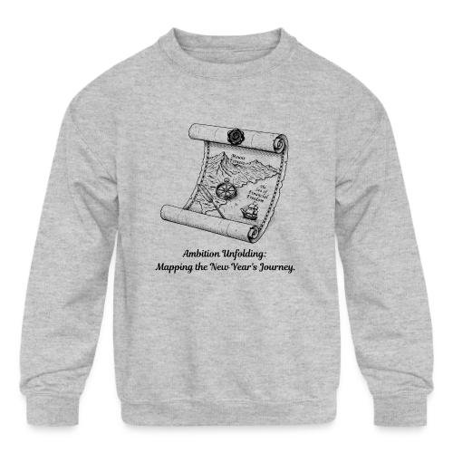 Unfolding Map of Ambition T-Shirt - Kids' Crewneck Sweatshirt