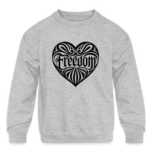 FREEDOM in Heart - Kids' Crewneck Sweatshirt