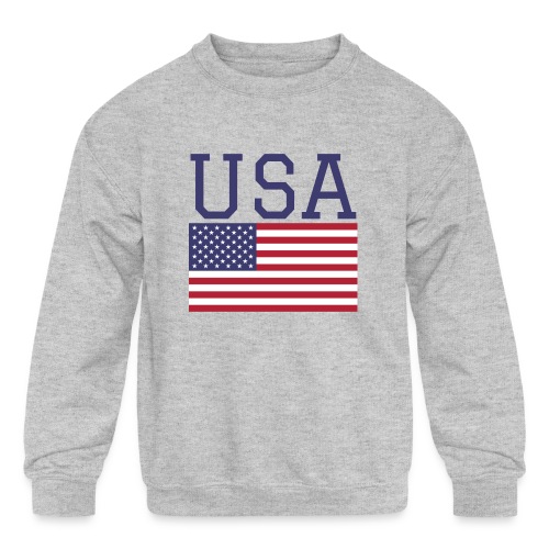 USA American Flag - Fourth of July Everyday - Kids' Crewneck Sweatshirt