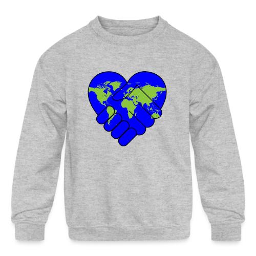 World United in Love - Kids' Crewneck Sweatshirt