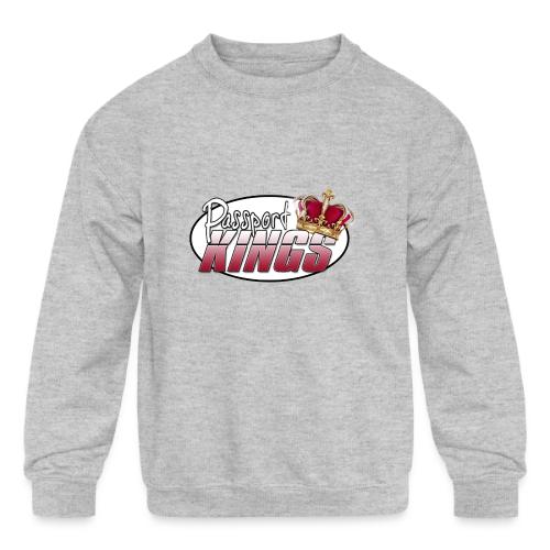 Passportkings white shirt design - Kids' Crewneck Sweatshirt