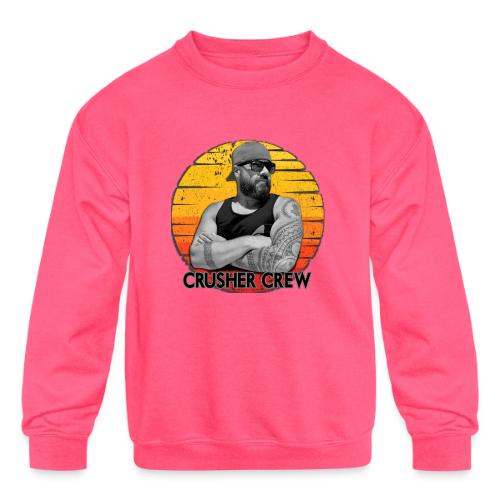 Crusher Crew Carl Crusher Sunset Circle - Kids' Crewneck Sweatshirt