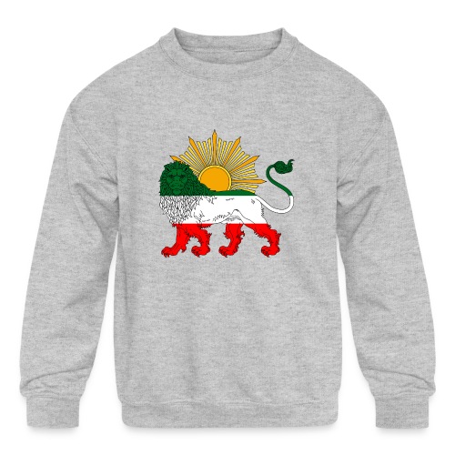 Lion and Sun Flag 2 - Kids' Crewneck Sweatshirt