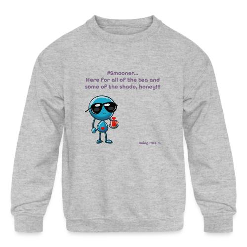 Smoon City 11_Here for the tea - Kids' Crewneck Sweatshirt
