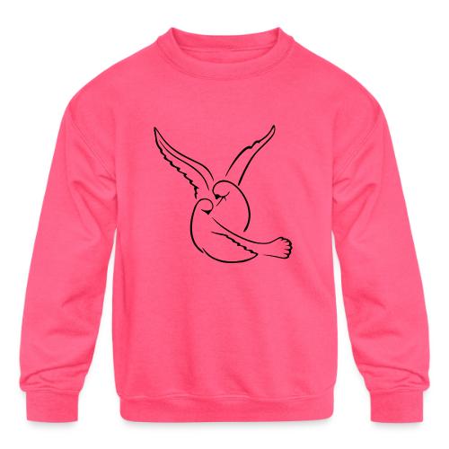 EMBRACED_TURTLEDOVES - Kids' Crewneck Sweatshirt