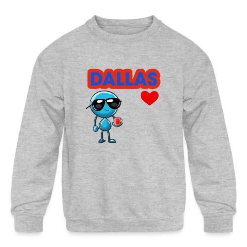 Smoon City_Dallas - Kids' Crewneck Sweatshirt