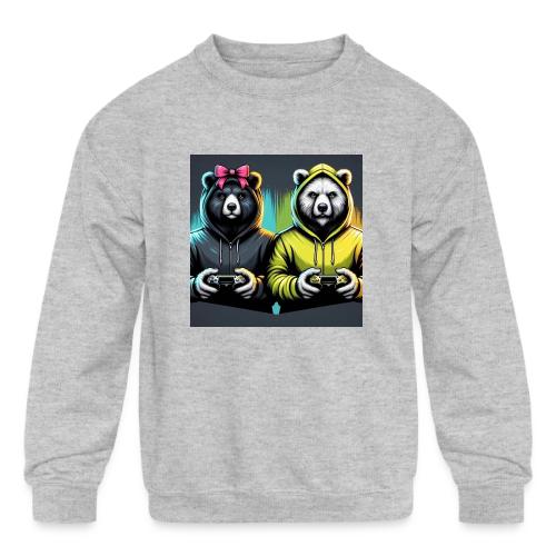 Gamer Bears - Kids' Crewneck Sweatshirt