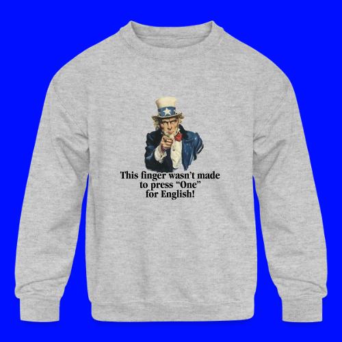 Uncle Sam - Finger - Kids' Crewneck Sweatshirt