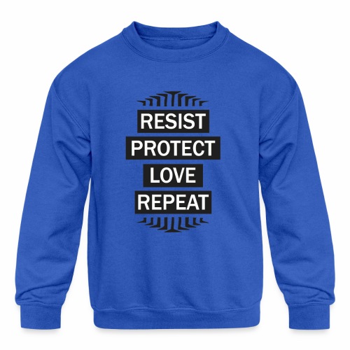 resist repeat - Kids' Crewneck Sweatshirt