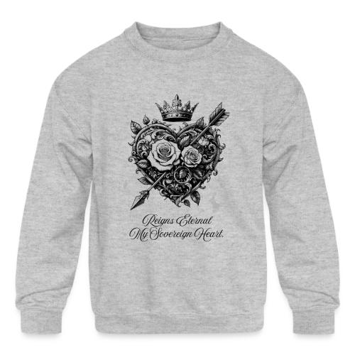 Royal Heart T-Shirt, Mug, & Leggings - Kids' Crewneck Sweatshirt