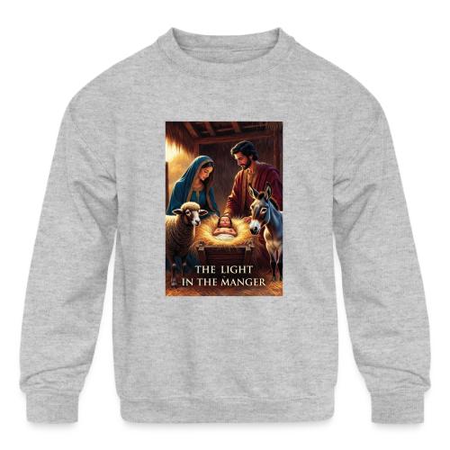 Nativity Manger T-Shirt - Kids' Crewneck Sweatshirt