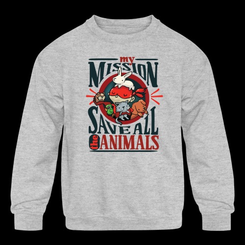 Save animals - Kids' Crewneck Sweatshirt