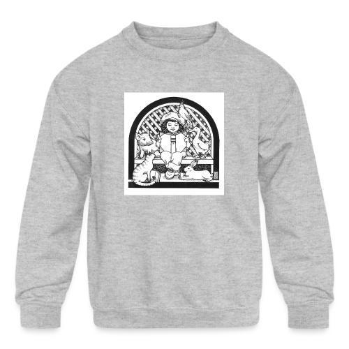 Reading to Animals - Kids' Crewneck Sweatshirt