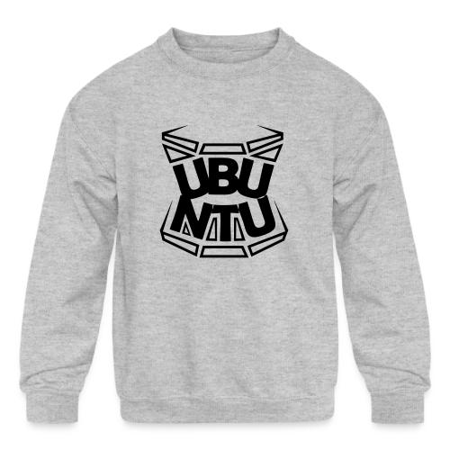 UBUNTU-LOGO-BLK-7 - Kids' Crewneck Sweatshirt