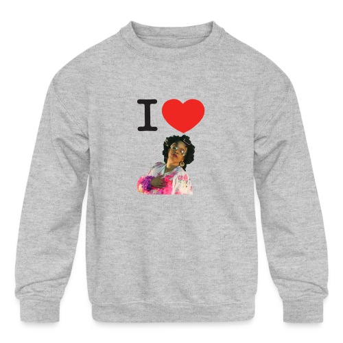 I Love Ms Della - Kids' Crewneck Sweatshirt