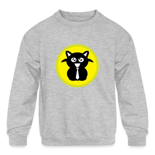 DJ Oulianov- The black cat - Kids' Crewneck Sweatshirt