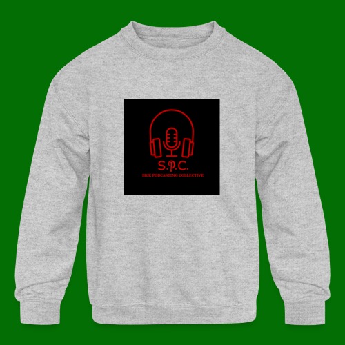 SPC Logo Black/Red - Kids' Crewneck Sweatshirt
